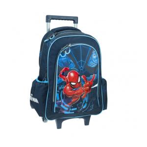 Spiderman Digital Σχολική Τσάντα Τρόλεϊ Δημοτικού  - 8383