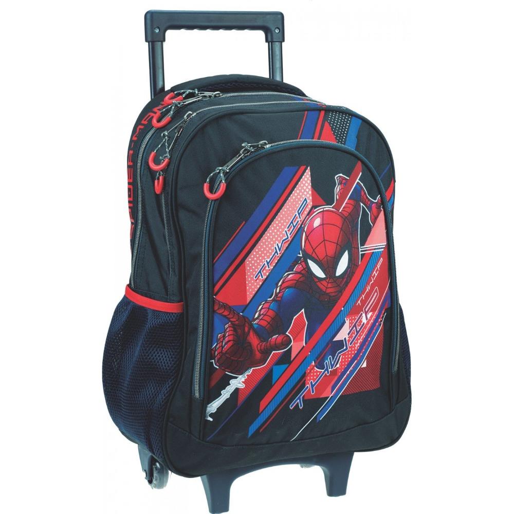 Spiderman Lines  Σχολική Τσάντα Τρόλεϊ Δημοτικού - 0