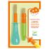 Djeco set of 3 smart painting brushes for a "clean" table - 0