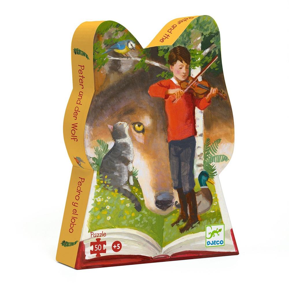 Djeco Puzzle in schematic box 50 pcs. Peter and the wolf - 0