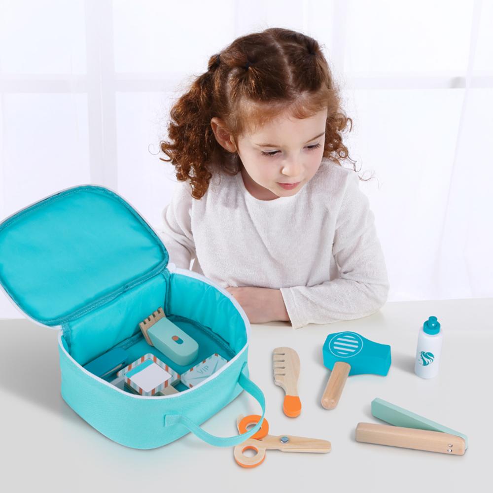 Wooden Hairdressing Suitcase Set - 3