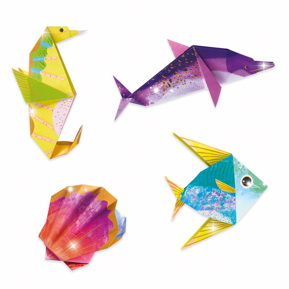 Djeco Origami construction with metallic effect Fish - 1