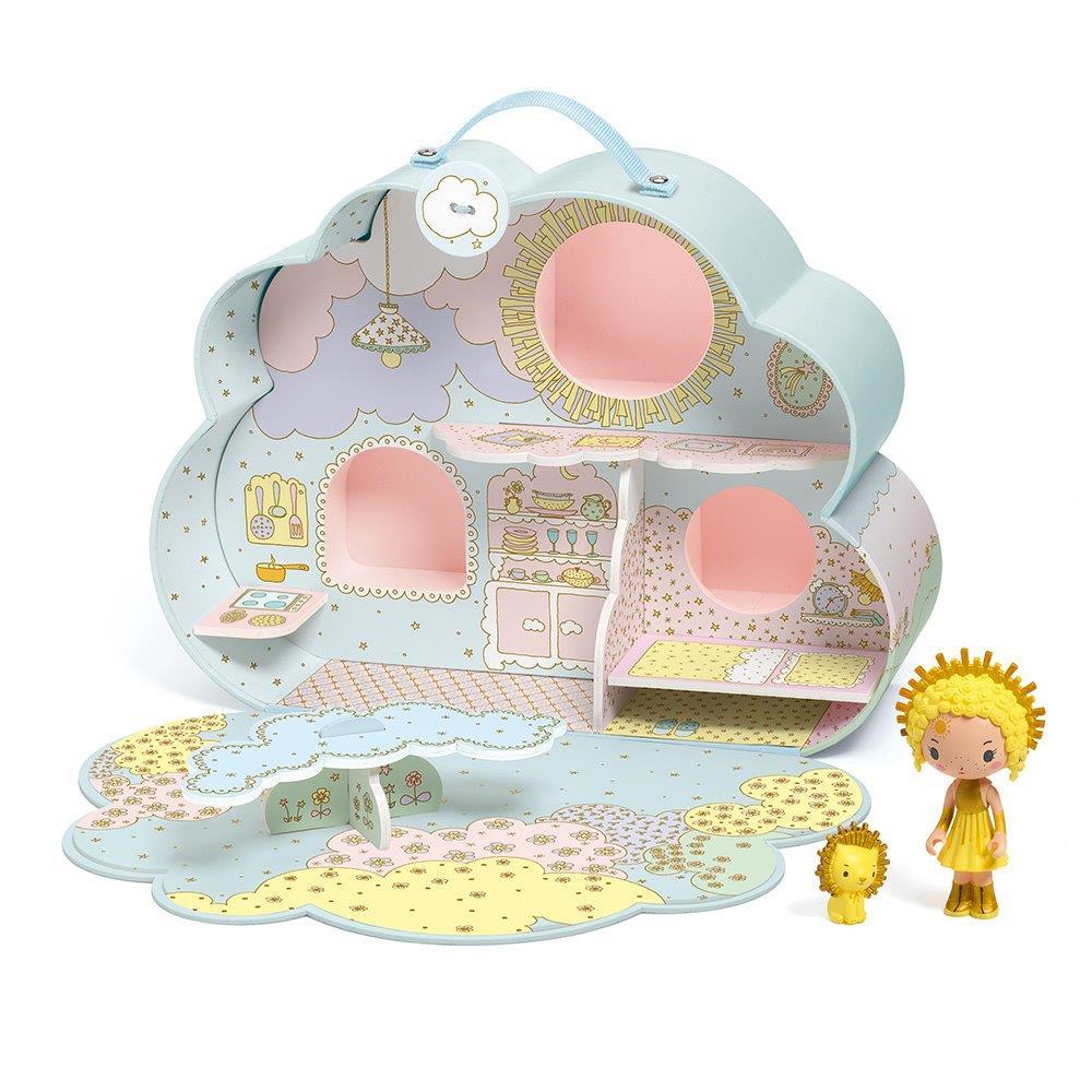 Djeco Dollhouse Tinyly in a suitcase Cloud - 0