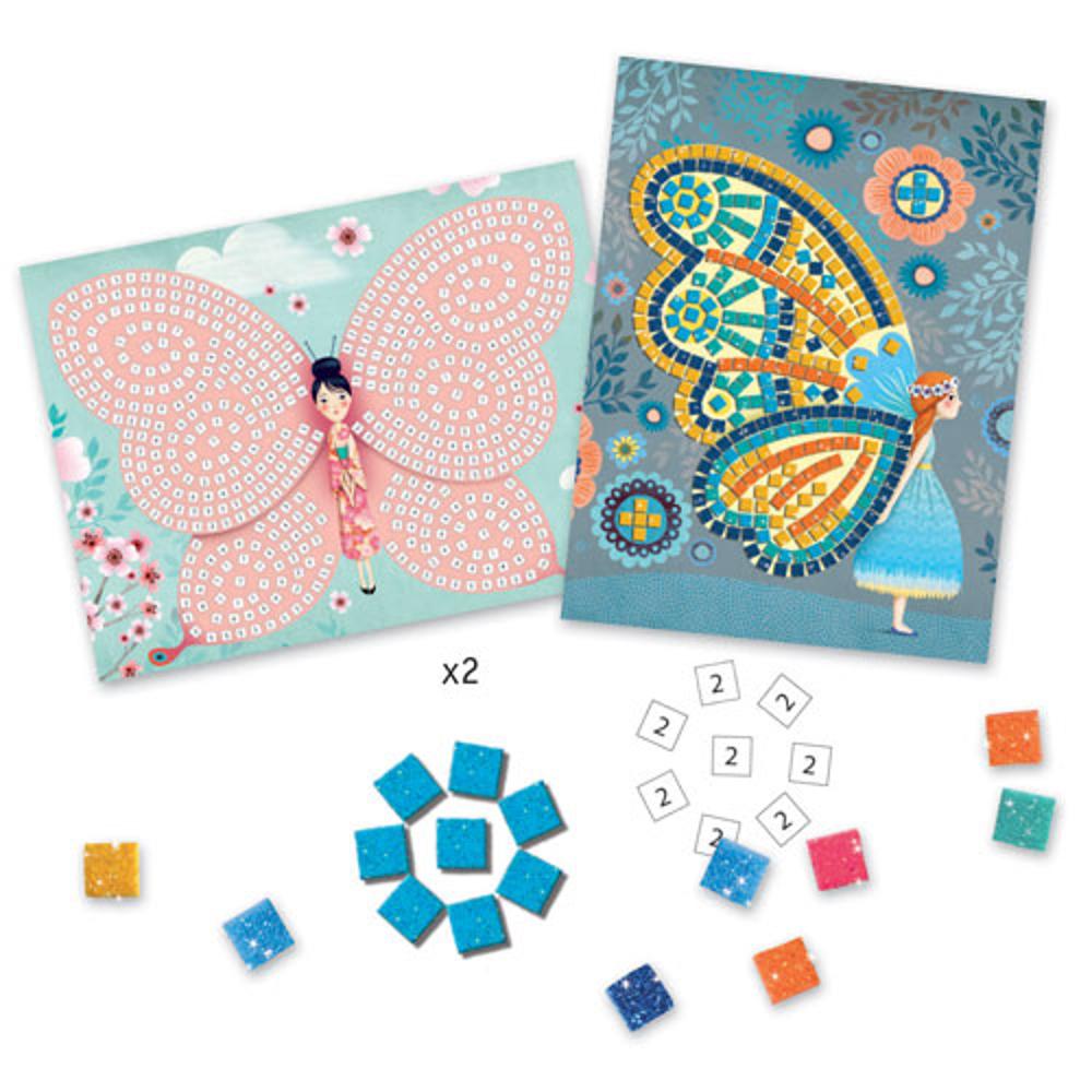 Djeco Mosaic Shiny Butterflies with glitter - 1