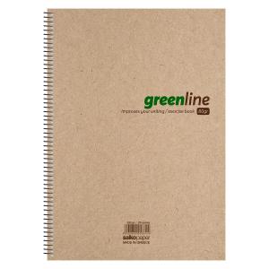 Green Line Spiral Notebook  A4 - 9756