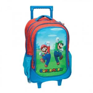 Σχολική Τσάντα Τρόλεϊ Δημοτικού Super Mario - 9857