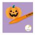 Legami Halloween Pumpkin Light Up Pen - 2