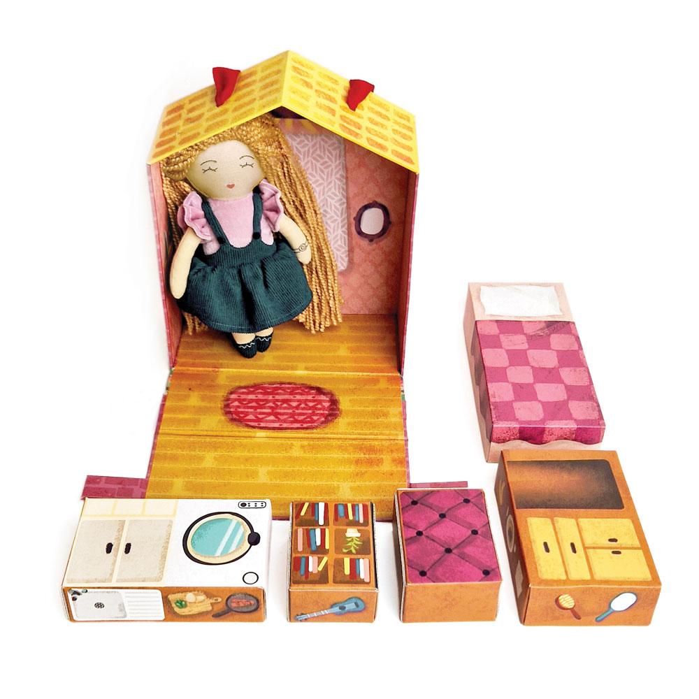 Svoora Dollhouse with cloth doll Anni - 1
