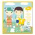 Djeco learn and dress up three-fold with repositionable stickers - 0