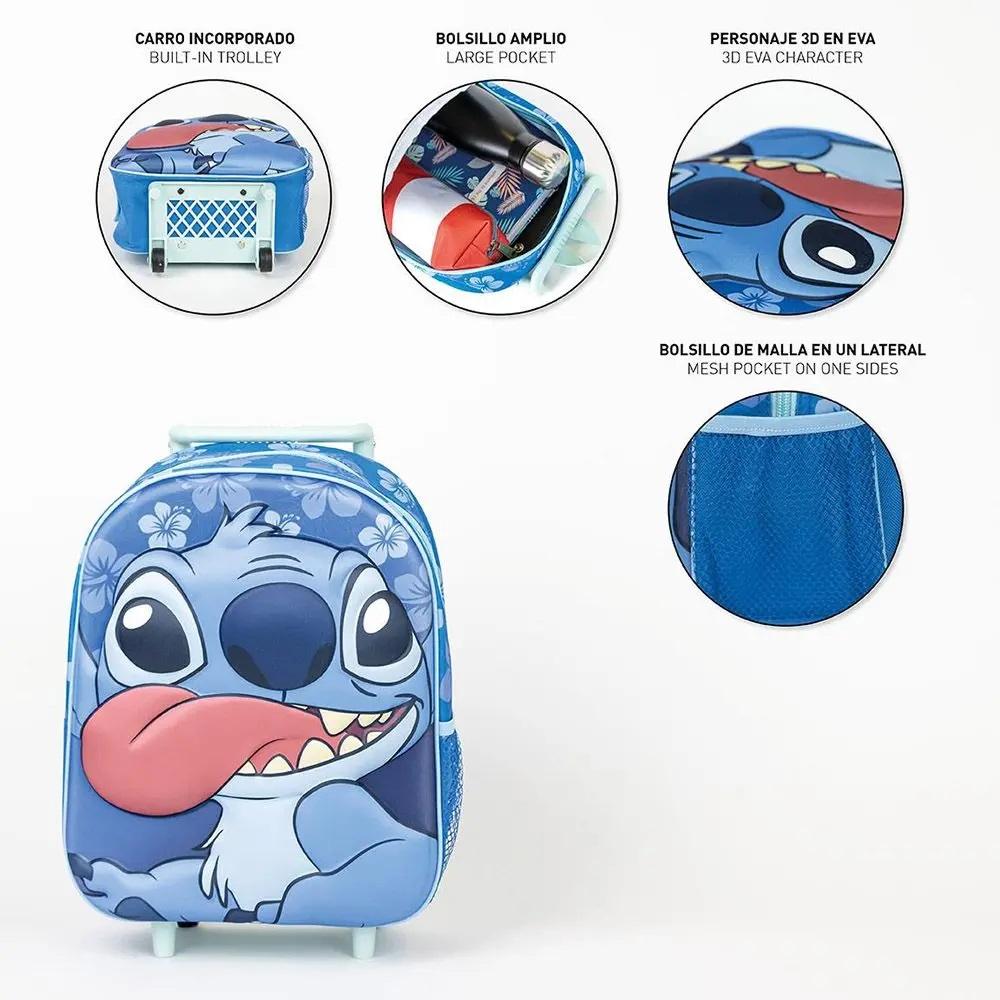 Children's Backpack with Trolley Stitch 3D Language DISNEY Lilo & Stitch - 2