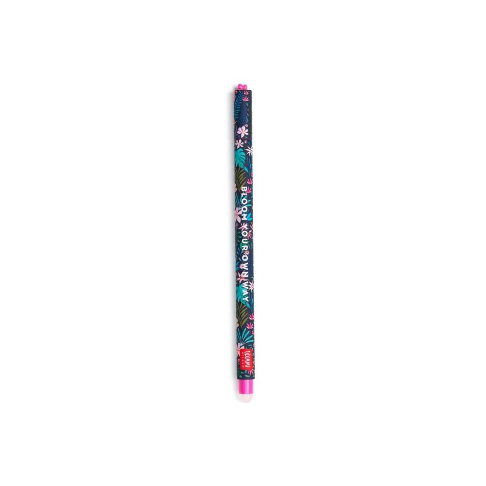  Legami Milano Rollerball Pen with Erasable Flowers Pink Ink