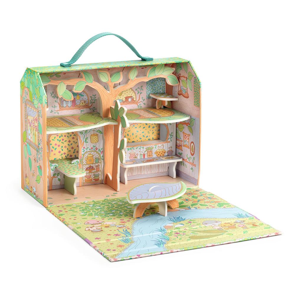 Djeco Tinyly Treehouse in a 'Caravan' suitcase. - 3