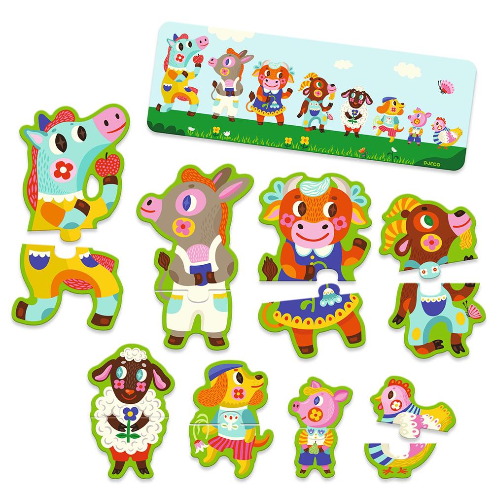 Djeco Farm Animals Sorting Puzzle from Smallest to Largest - 1