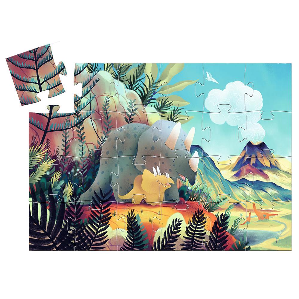 Djeco Puzzle in schematic box 24 pcs. Dinosaur Theo - 1