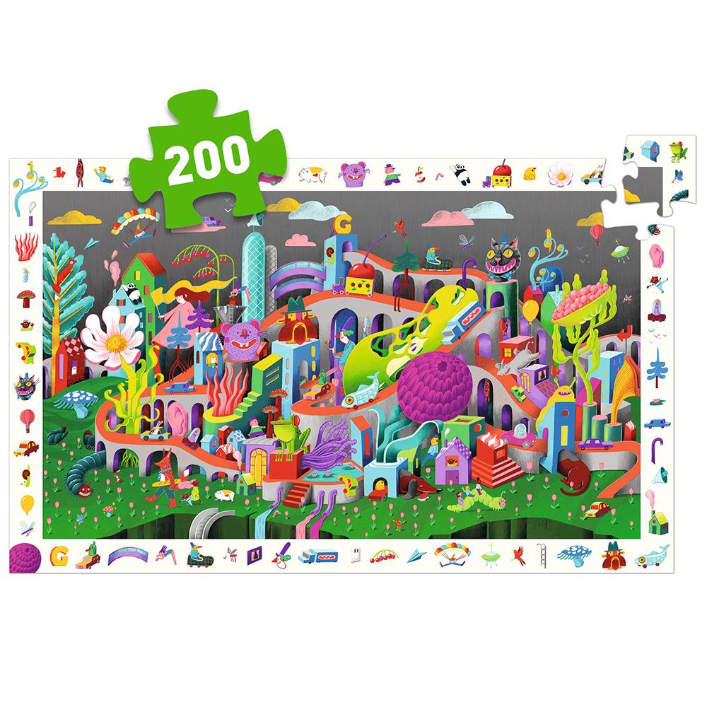 Djeco Observation puzzle 200 pcs. Strange City - 1