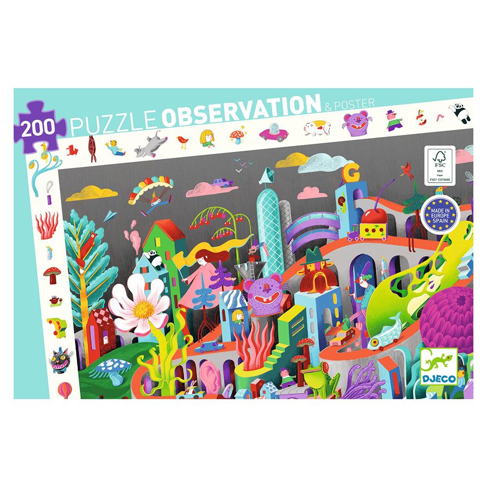 Djeco Observation puzzle 200 pcs. Strange City - 4