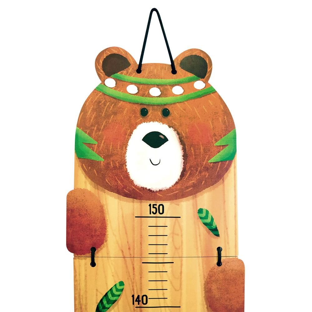  Svoora Children's Height Meter Indianimals Bear - 0
