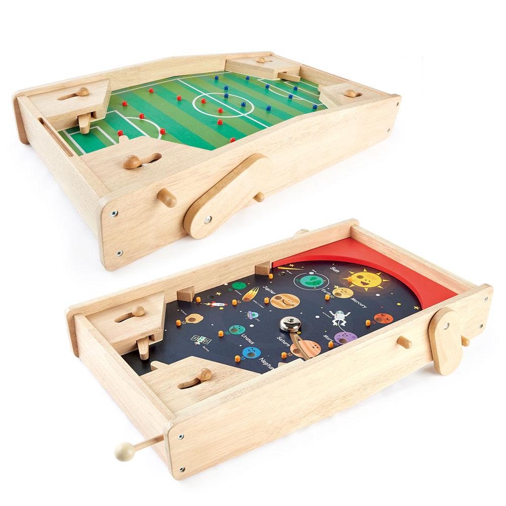 Pin Toys Wooden football - pinball 2 in 1, from solid rubber tree