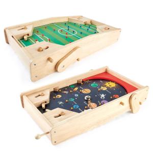 Pin Toys Wooden football - pinball 2 in 1, from solid rubber tree - 1882