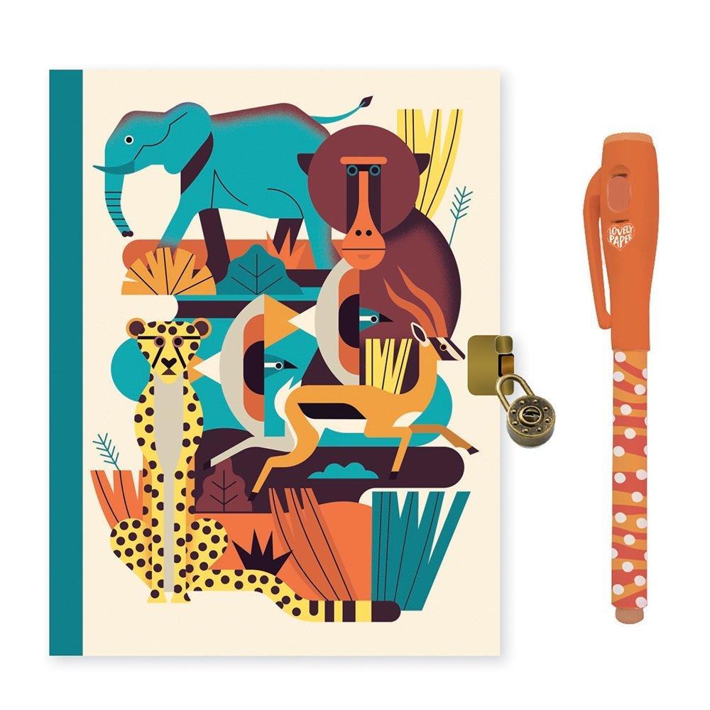 Djeco Diary with lock and magic marker Forest Animals 