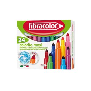  Μαρκαδόροι COLORITO MAXI 24 Χρωμάτων  Μύτη 6ΜΜ FIBRACOLOR - 3165