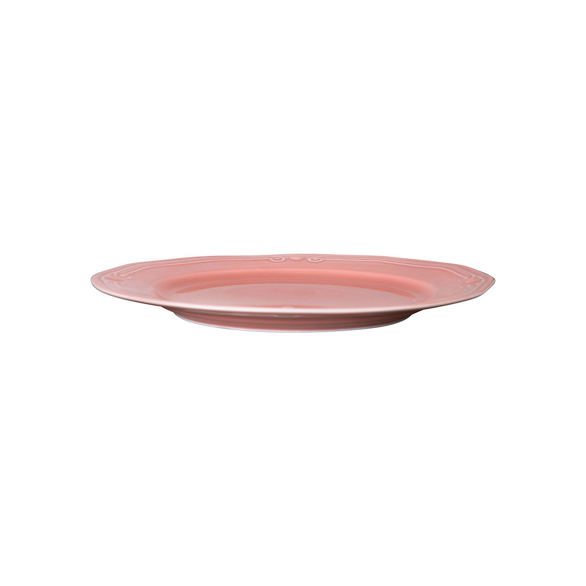 Πιάτο Ρηχό Πορσελάνης Ανάγλυφο Ροζ Φ20cm Athénée Estia 01-13554 - 1
