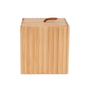 Κουτί Αποθήκευσης Και Οργάνωσης Μπάνιου Bamboo Essentials 9x9x8cm Estia 02-13165 - 36982