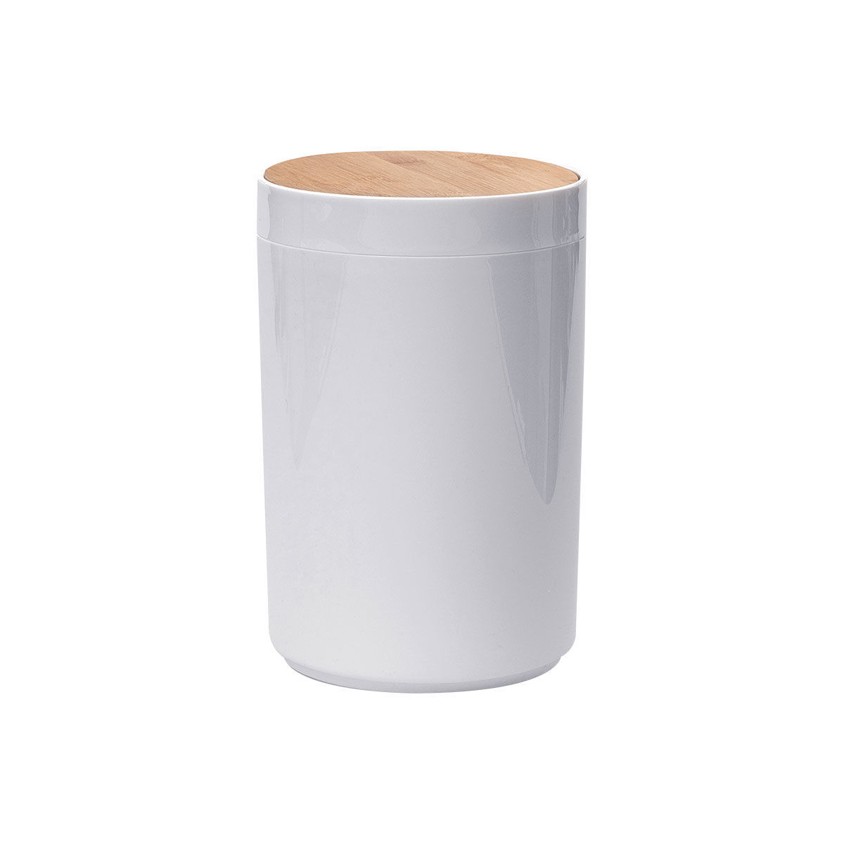 Χαρτοδοχείο Μπάνιου Λευκό Bamboo Πλαστικό 5lt Με Παλλόμενο Καπάκι Estia 02-3869 - 2
