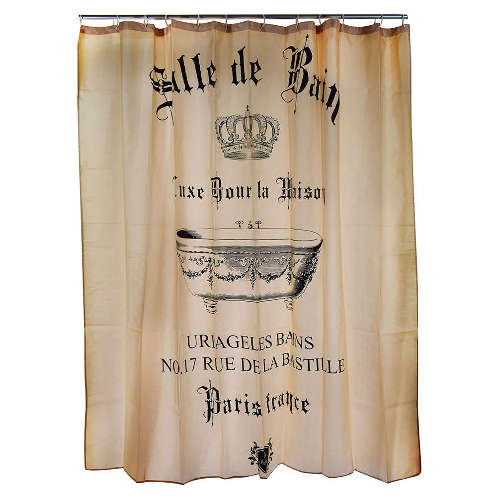 Κουρτίνα μπάνιου Salle De Bain υφασμάτινη 180x200cm Estia 02-6525