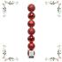 Στολίδια Σετ 7 Τεμαχίων Πλαστικά Άθραυστα Κόκκινα (Γυαλιστερά,Ματ,Glitter) Φ8cm Kaemingk 029153 - 1