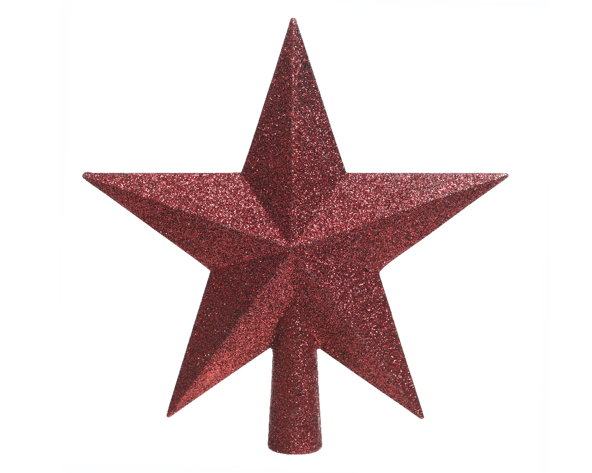 Στολίδι Αστέρι Κορυφής Απο Πλαστικό Κόκκινο 4,2x19x19cm Kaemingk 029543