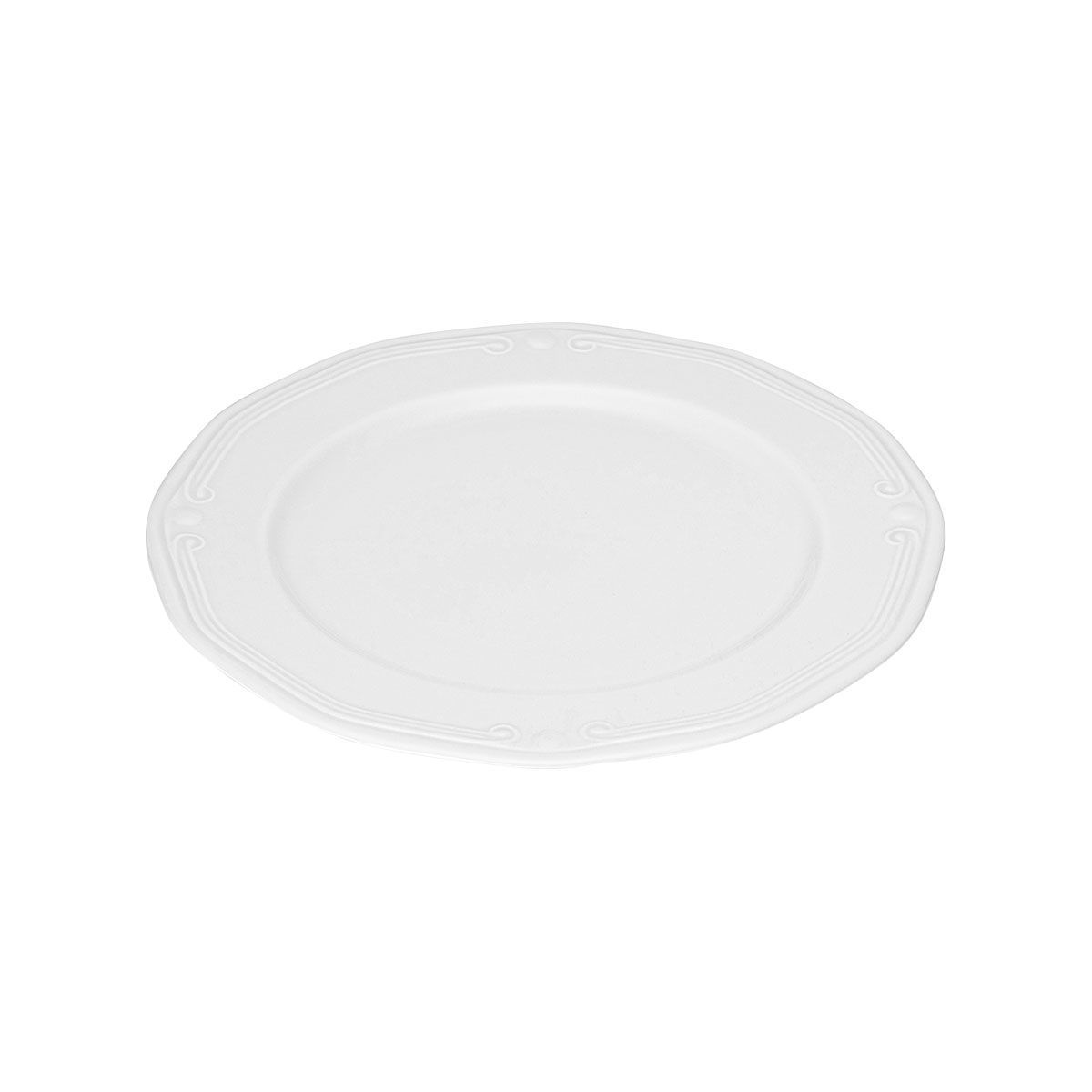 Πιάτο Ρηχό Πορσελάνης Ανάγλυφο Φ20cm Athénée White Estia 07-13448 - 0