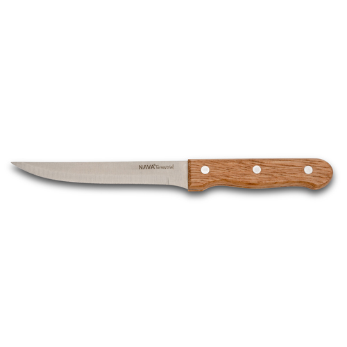 Ανοξείδωτο ατσάλινο μαχαίρι λαχανικών με ξύλινη λαβή 23cm Terrestrial Nava 10-058-044 - 0