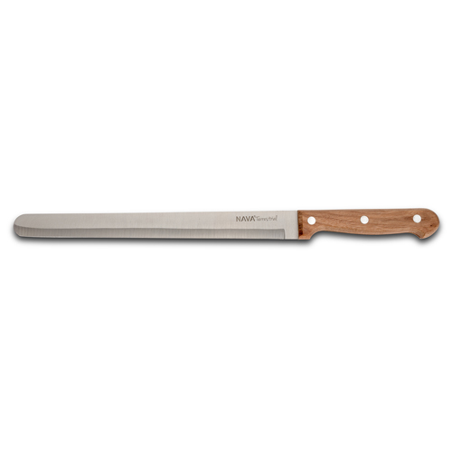 Aνοξείδωτο ατσάλινο μαχαίρι αλλαντικών "Terrestrial" με ξύλινη λαβή 36cm nava 10-058-045