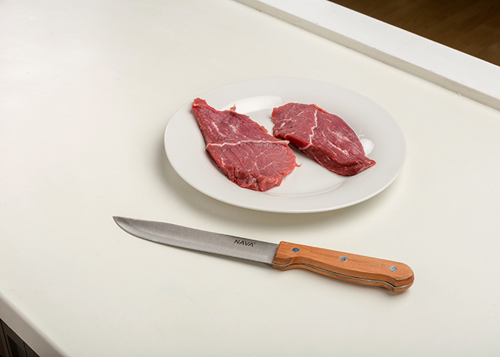 Ανοξείδωτο ατσάλινο μαχαίρι Butcher με ξύλινη λαβή 30cm Terrestrial Nava 10-058-046 - 1