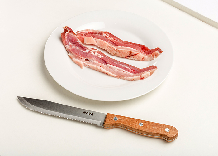 Aνοξείδωτο ατσάλινο μαχαίρι Butcher με ξύλινη λαβή 30cm Terrestrial Nava 10-058-054 - 1