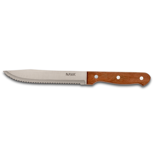 Aνοξείδωτο ατσάλινο μαχαίρι Butcher με ξύλινη λαβή 30cm Terrestrial Nava 10-058-054 - 0