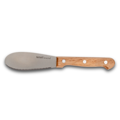  Aνοξείδωτο ατσάλινο μαχαίρι επάλειψης "Terrestrial" με ξύλινη λαβή 19cm Nava 10-058-057 - 0
