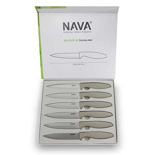 Ατσάλινα μαχαίρια κρέατος-λαχανικών σετ 6τεμ 10-058-147 Nava - 3