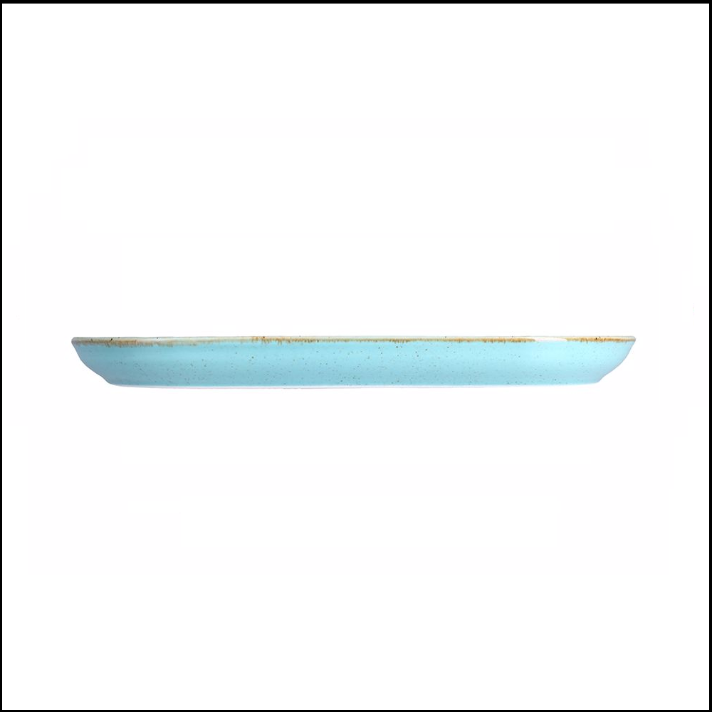 Πιατέλα Οβάλ Ρηχή Πορσελάνης Τιρζκουάζ 30x15cm | Υ2,6cm  '' Seasons Tirquoise '' Porland 118130T - 2