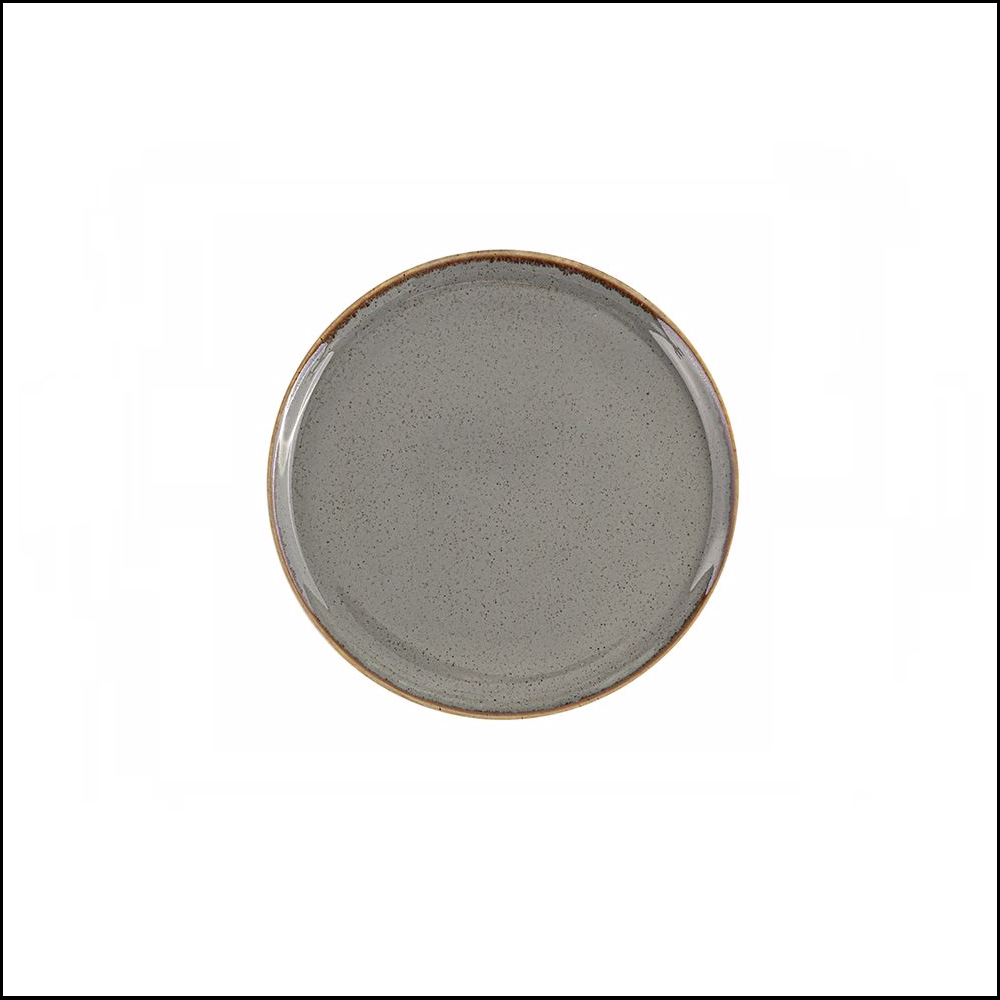 Πιάτο Flat Στρογγυλό Ρηχό Πορσελάνης Φ20cm Season Dark Gray Porland 162920DG - 0