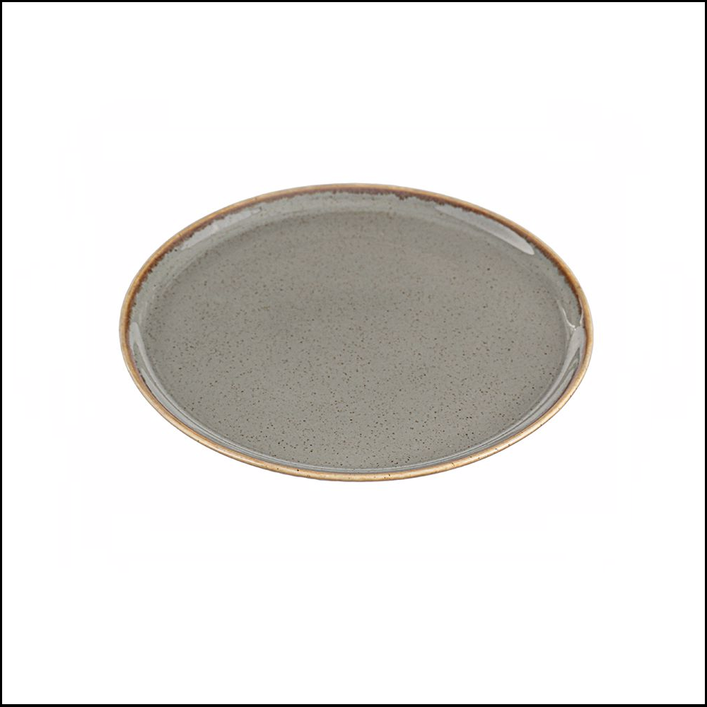 Πιάτο Flat Στρογγυλό Ρηχό Πορσελάνης Φ20cm Season Dark Gray Porland 162920DG - 1