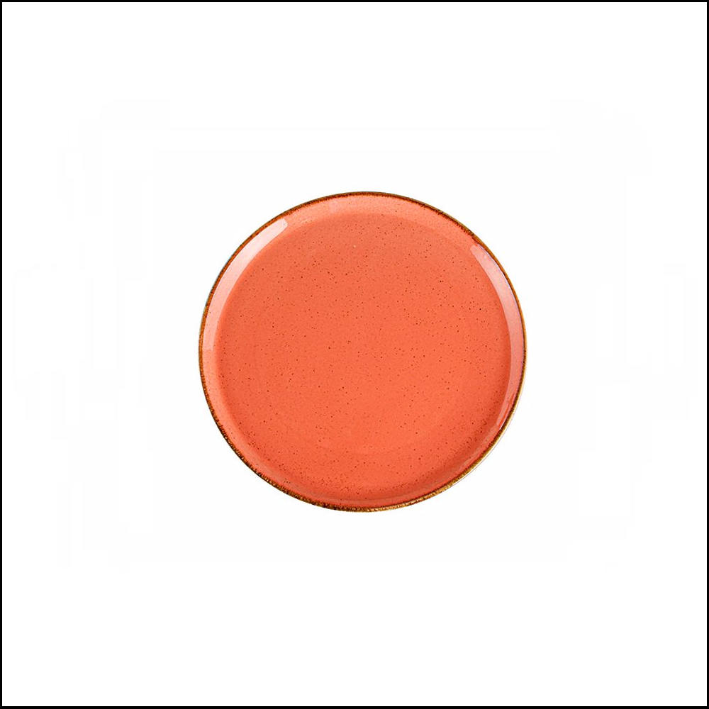 Πιάτο Flat Στρογγυλό Ρηχό Πορσελάνης Φ20cm Season Orange Porland 162920O - 0