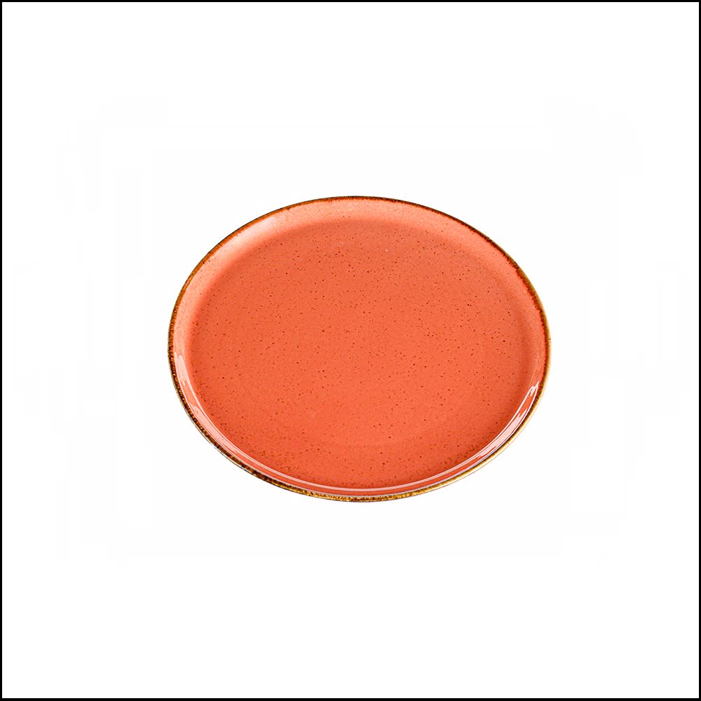 Πιάτο Flat Στρογγυλό Ρηχό Πορσελάνης Φ20cm Season Orange Porland 162920O - 1