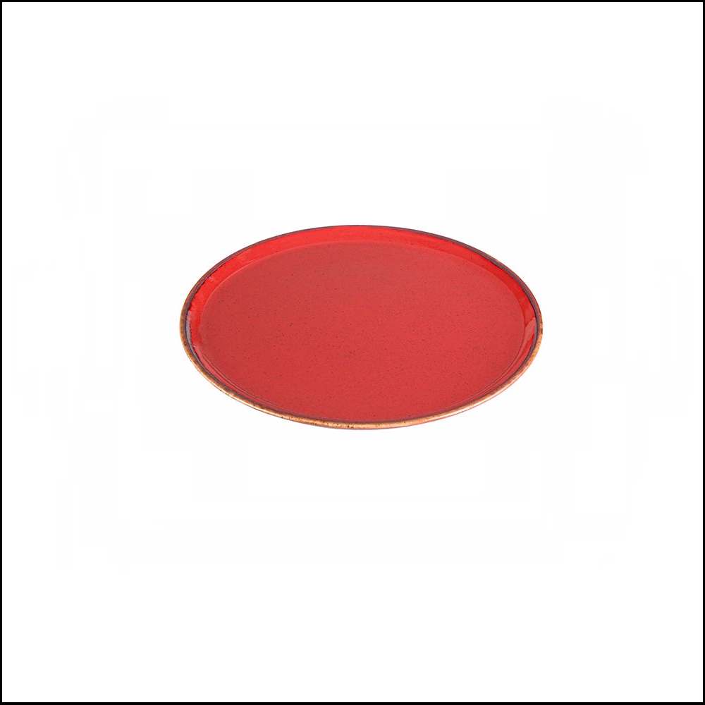 Πιάτο Flat Στρογγυλό Ρηχό Πορσελάνης Φ20cm Season Red Porland 162920R - 1