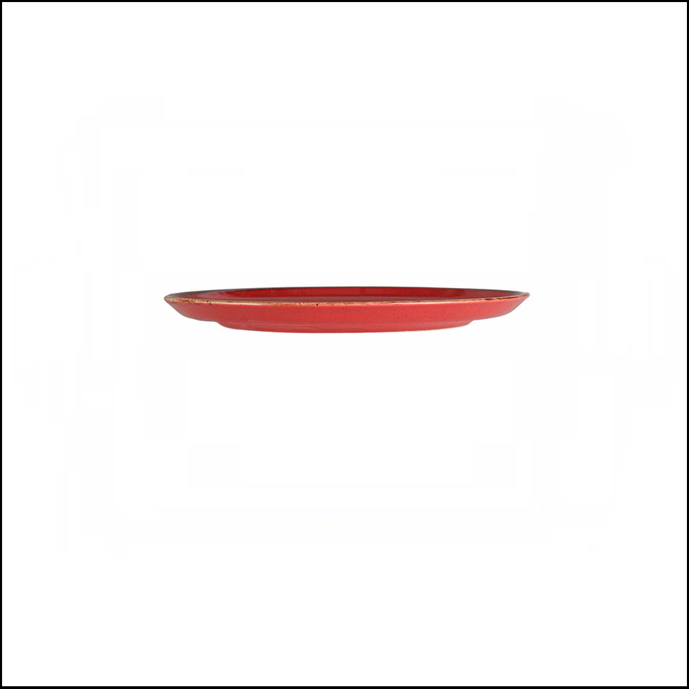 Πιάτο Flat Στρογγυλό Ρηχό Πορσελάνης Φ20cm Season Red Porland 162920R - 2