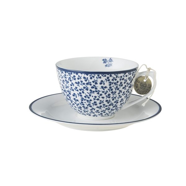 Φλιτζάνι cappuccino με πιατάκι floris Blueprint Laura Ashley LA178676 - 0