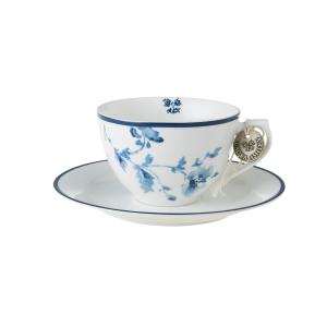 Φλιτζάνι cappuccino με πιατάκι china rose Blueprint Laura Ashley LA178678 - 5866