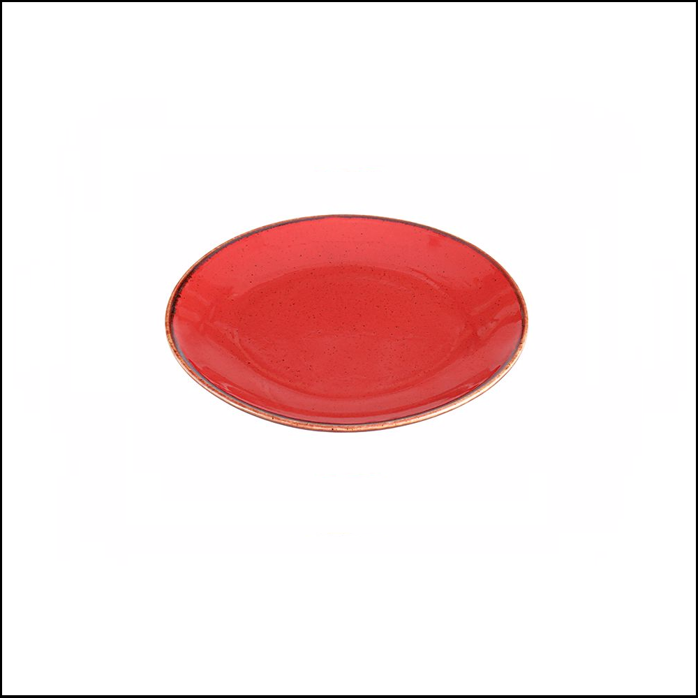 Πιάτο Στρογγυλό Ρηχό Πορσελάνη Φ18cm Seasons Red Porland 187618R - 1