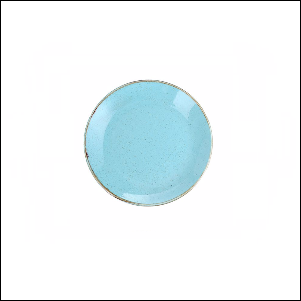 Πιάτο Στρογγυλό Ρηχό Πορσελάνης Φ18cm Seasons Turquoise Porland 187618T - 0